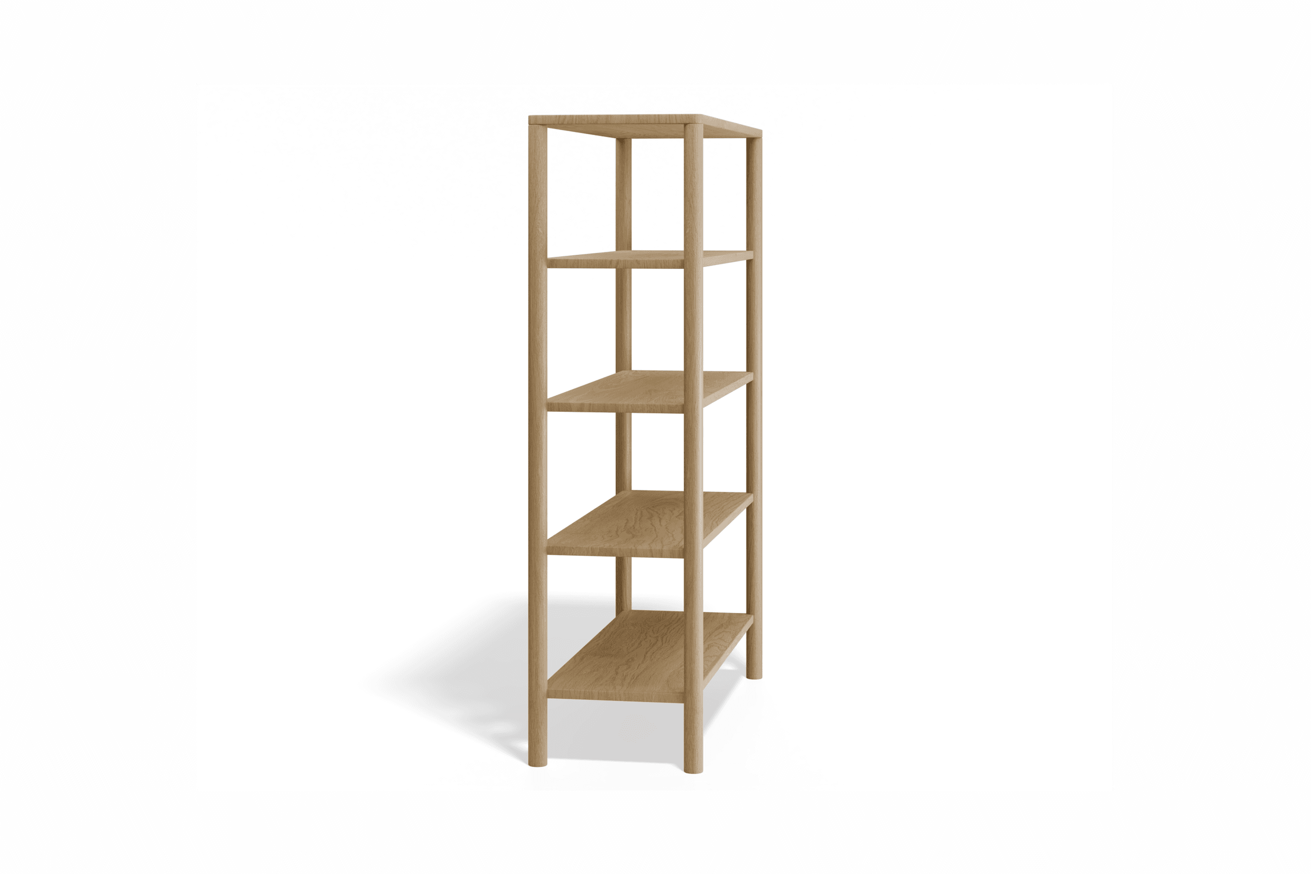Nordica Bookshelf - 4 Tier Solid Oak (large)