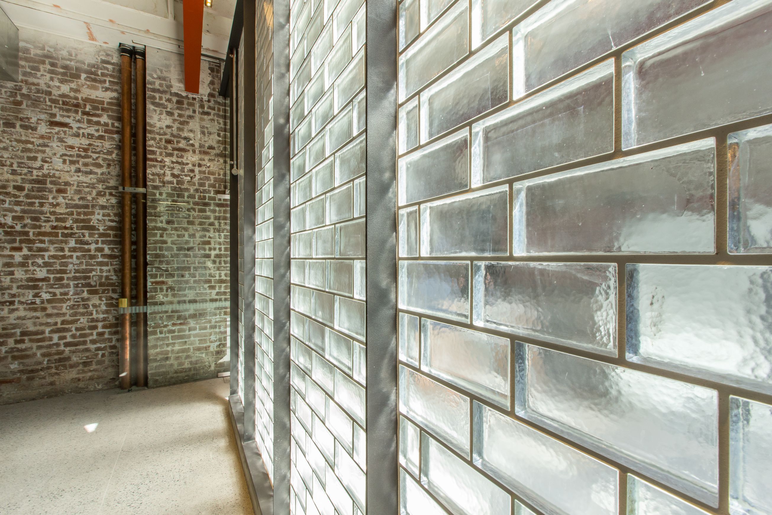 Poesia Cast Glass Brick Cladding