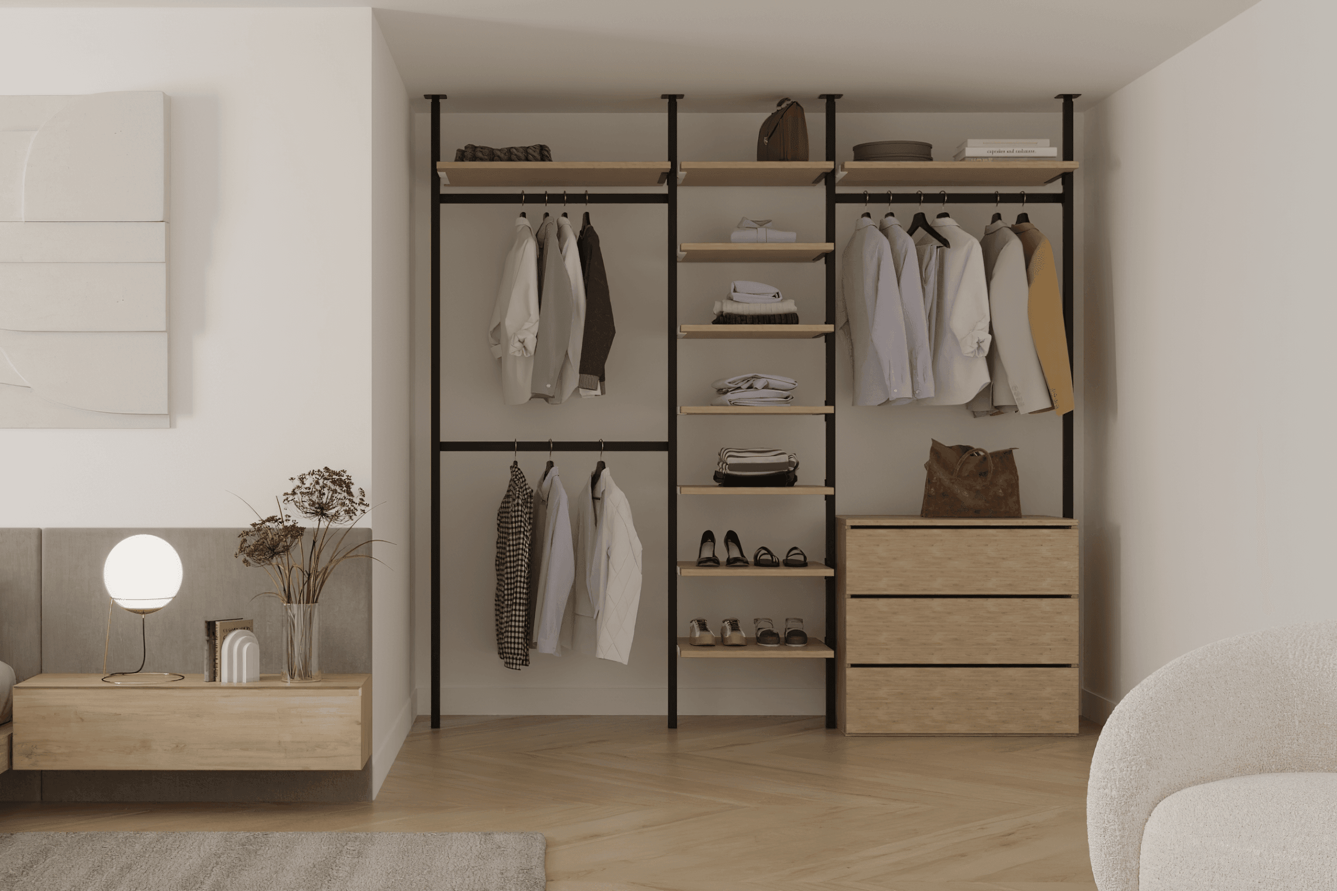 The Elegant Ballet Flats | Ceiling Fixed Wardrobe