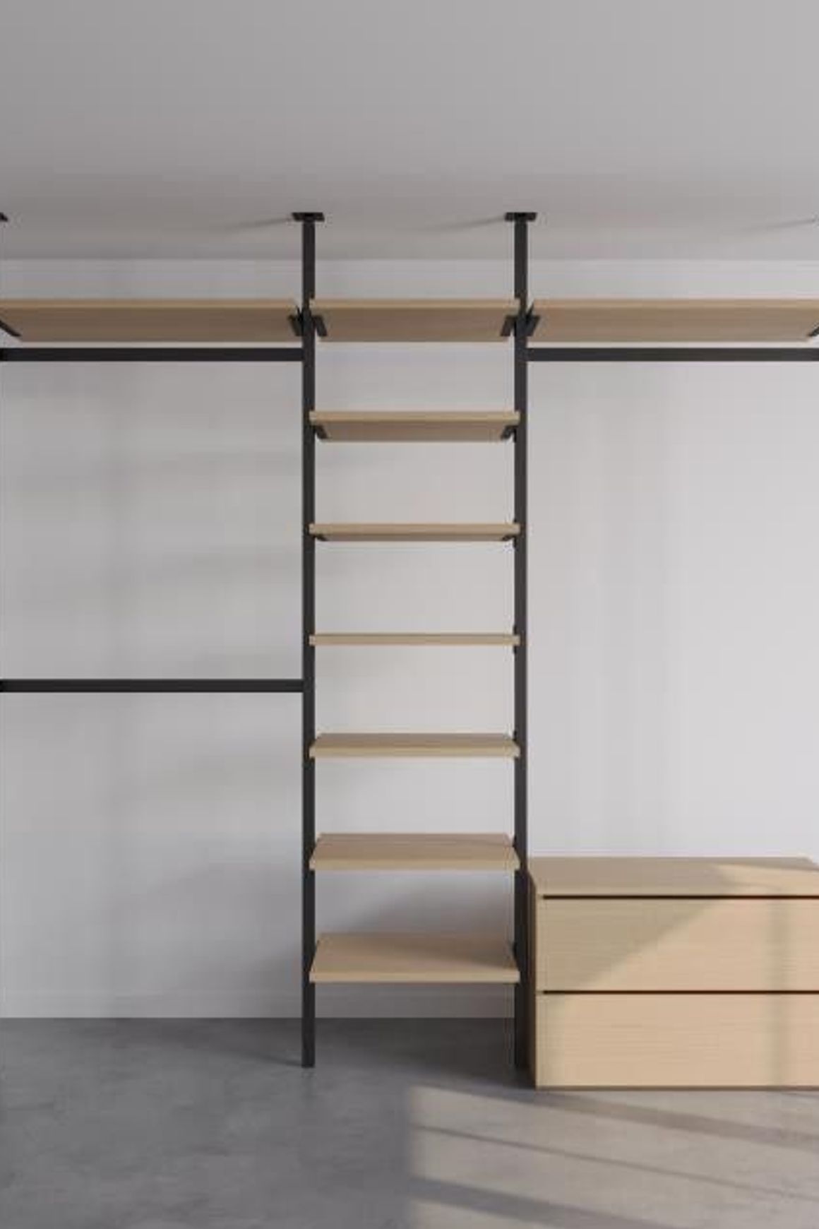 The Elegant Ballet Flats | Ceiling Fixed Wardrobe