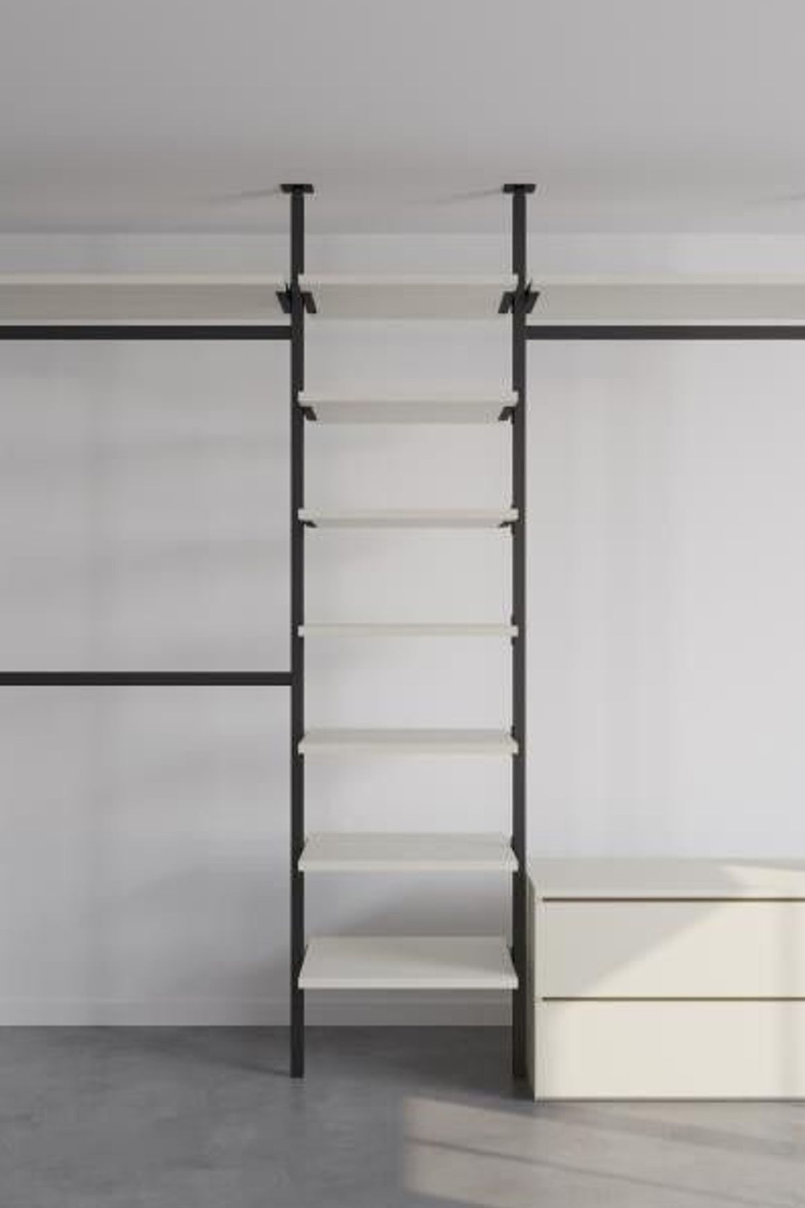 The Elegant Ballet Flats | Ceiling Fixed Wardrobe