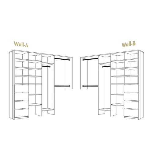 Walk-Thru Wardrobe With Drawers