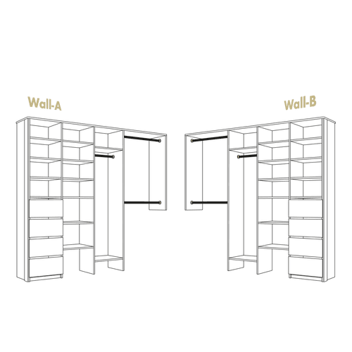 Walk-Thru Wardrobe With Drawers