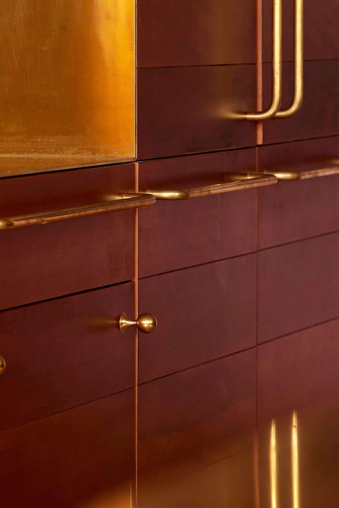 Antique Brass Cabinetry