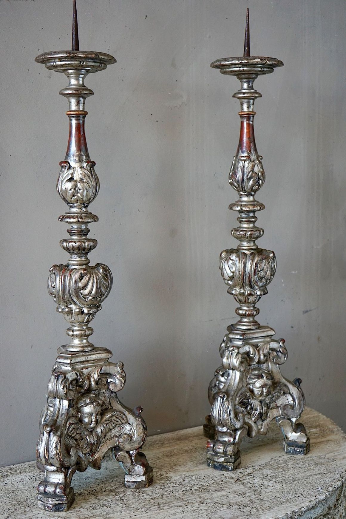 Antique Italian Torchere Candlesticks