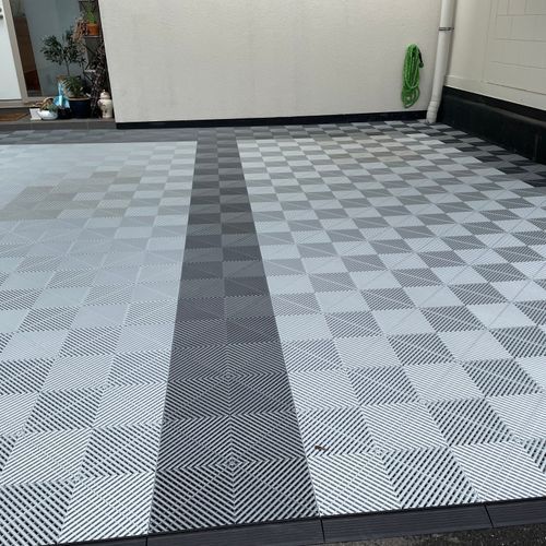 Ribtrax Modular Floor Tiles Pearl Siver