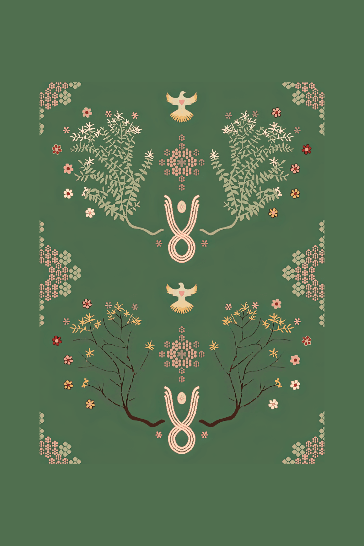 Emerald Garden Rugs by Miranda Brown