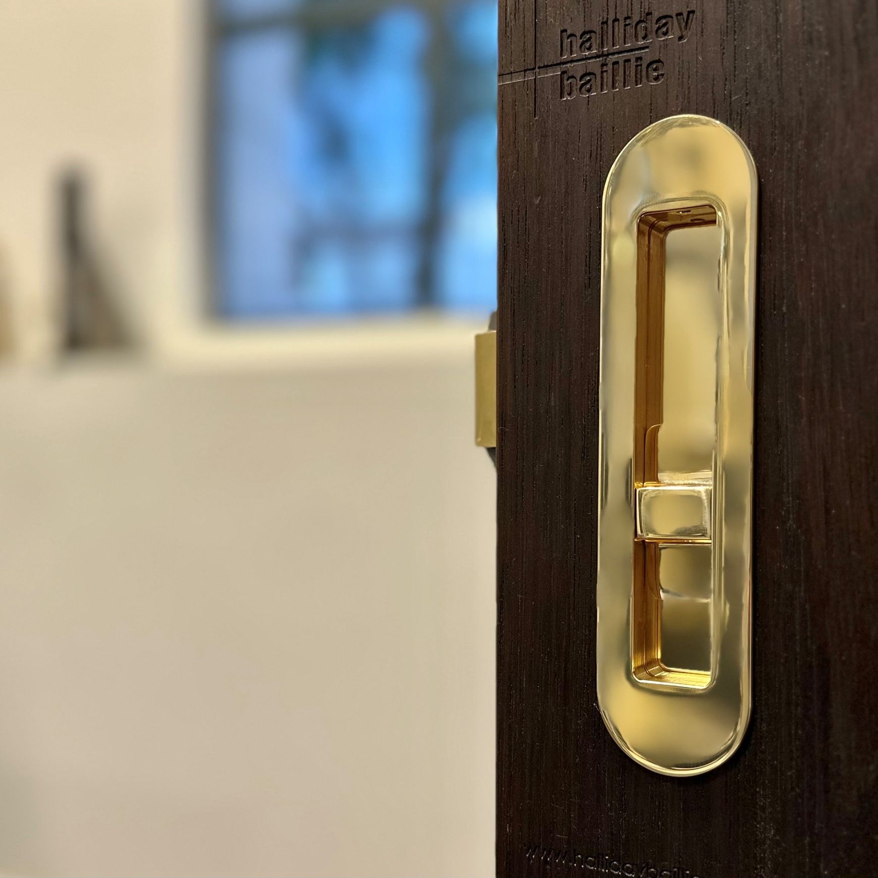 HB890 Brass Soft Edge Privacy Lock for Sliding Doors