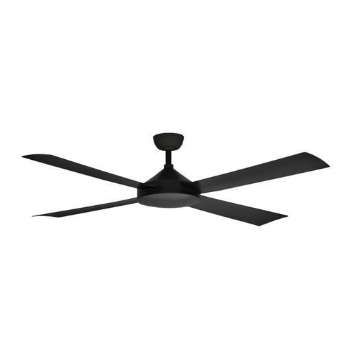 Contemporary Milano Matt Black (4 Blade) AC Motor Fan
