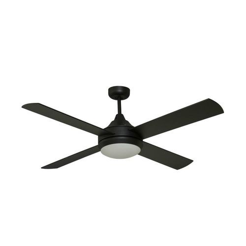 Milano DC  Matt Black + LED Light with 6 speed remote