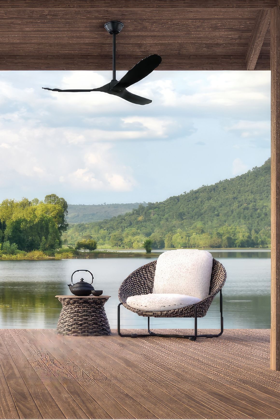 Milano SLIDER Ceiling Fan Junior Matt Black