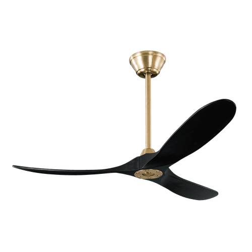 Milano Ceiling Fan Slider Burnished Brass Black Blade