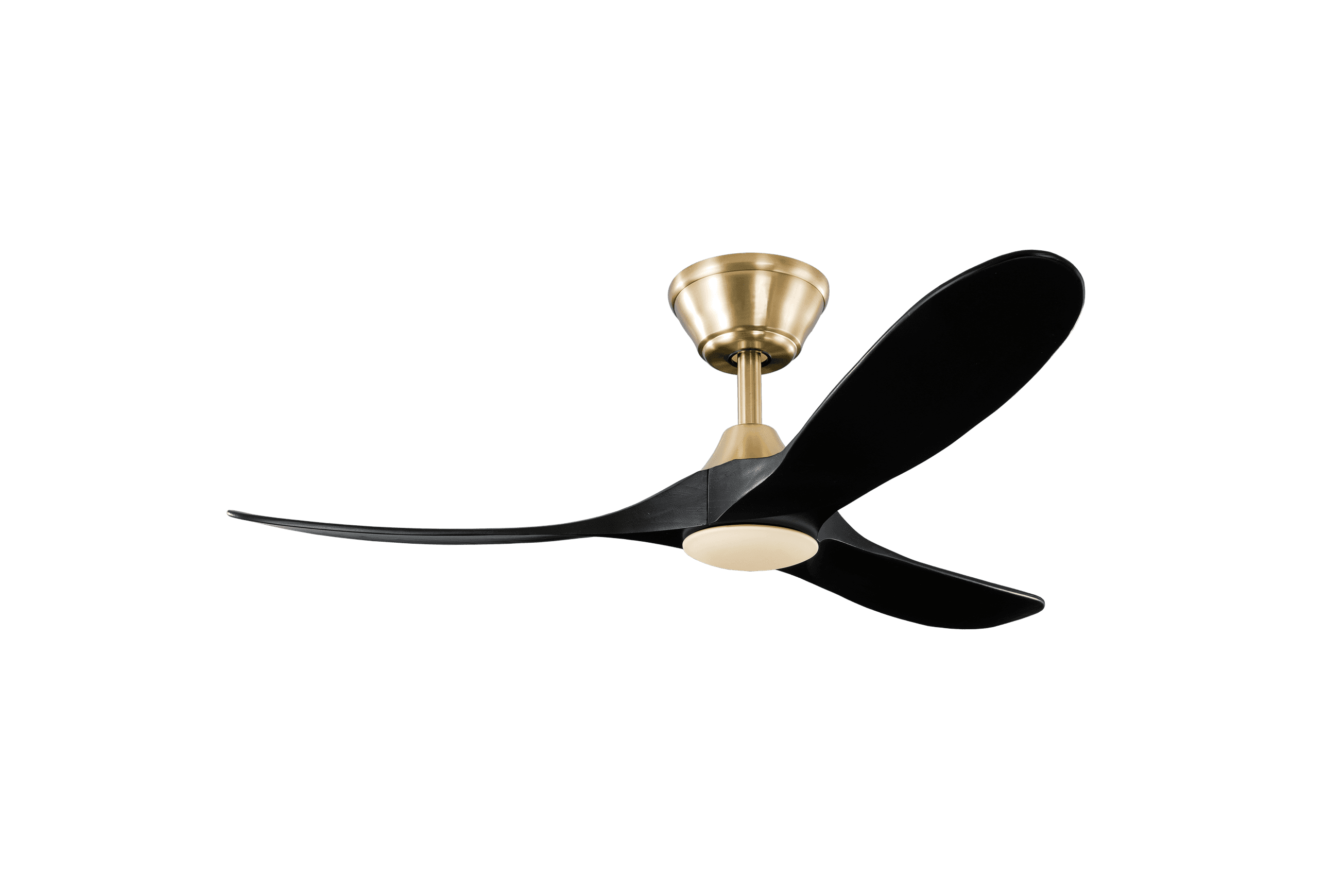 Milano Ceiling Fan Junior Burnished Brass LED Light