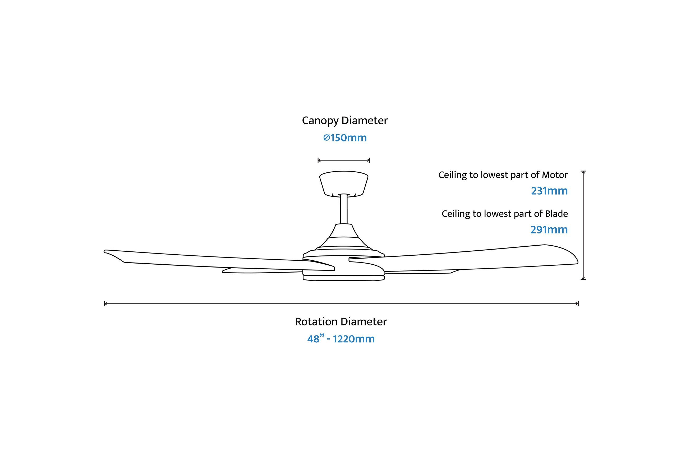 Breeze Silent DC Indoor/Outdoor Ceiling Fan