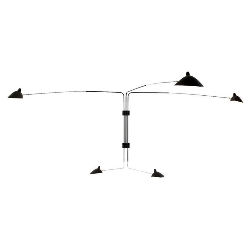 Applique 5 Bras Pivotants Wall Lamp by Serge Mouille