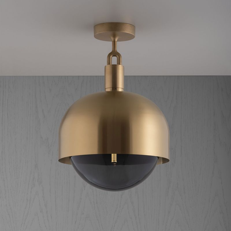 Shade Forked Globe Ceiling Light | Smoked