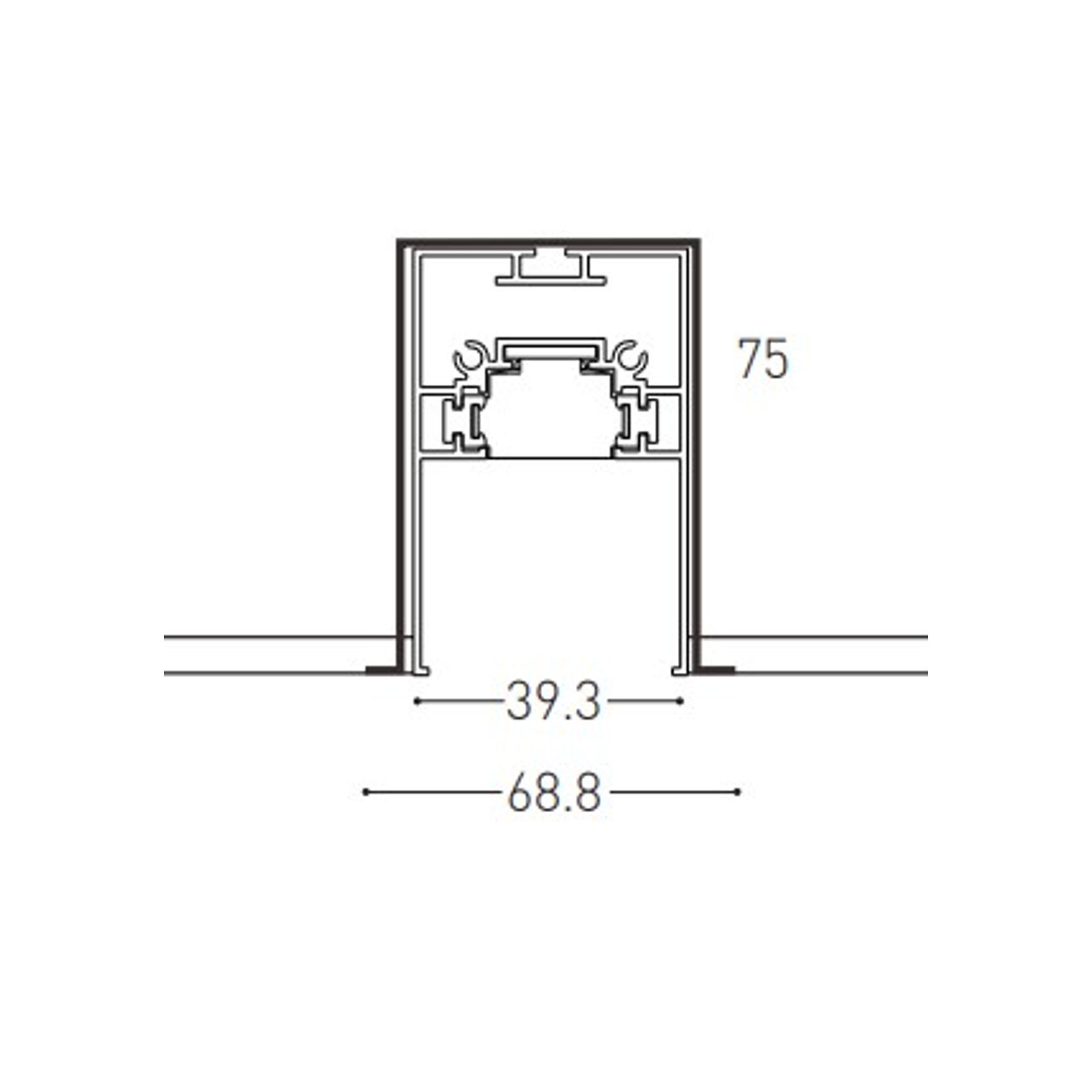 Single Circuit Recessed Track