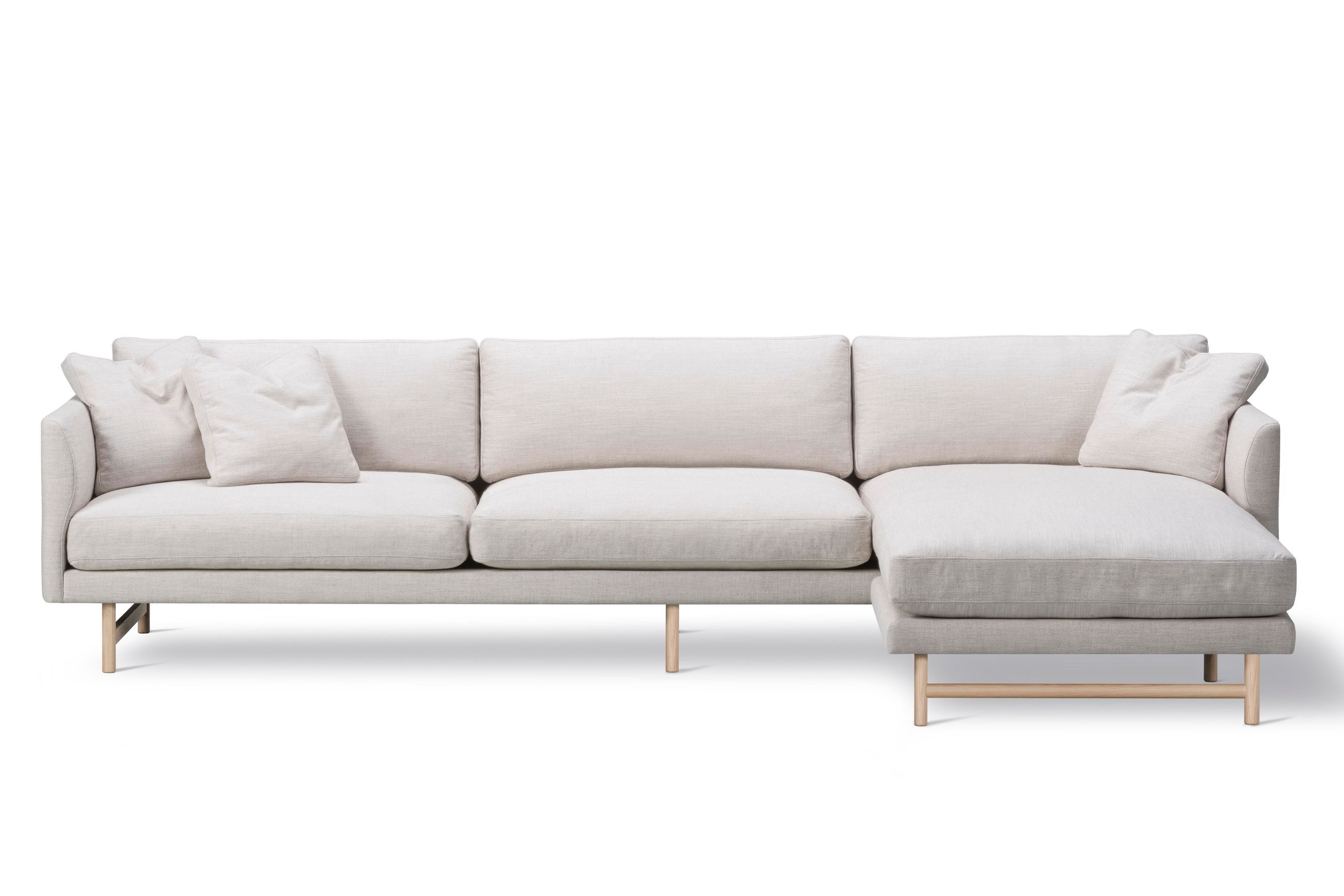 Calmo 3-seater Chaise 95 Wood by Fredericia