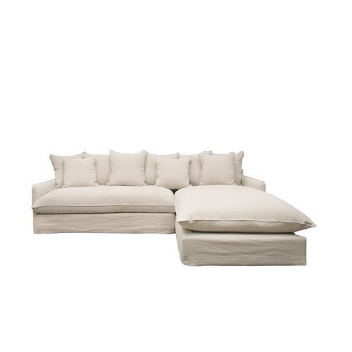 Lotus Slipcover 2.5 Modular Sofa + RH Chaise - Oatmeal