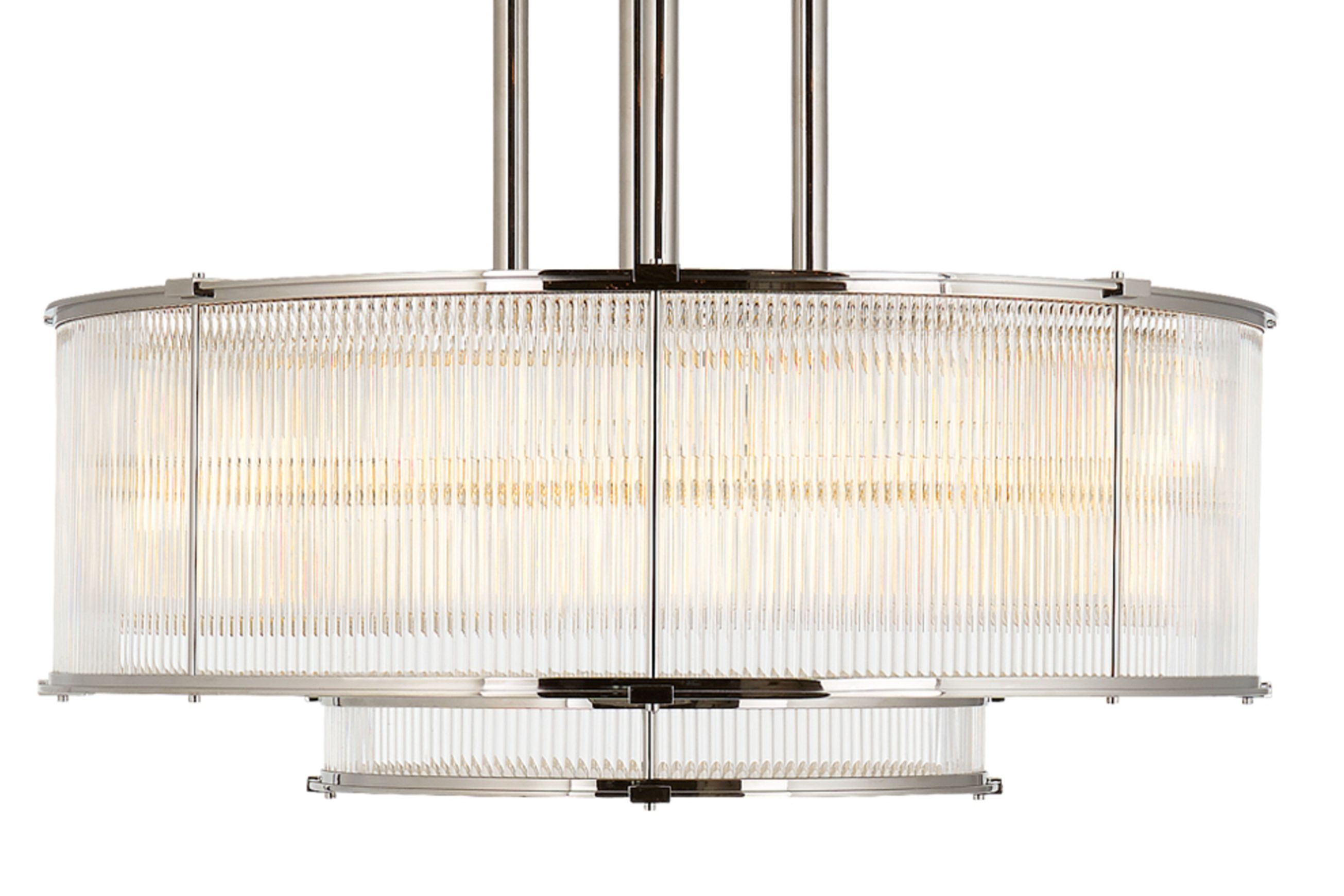 Allen Large Tiered Chandelier – Nickel
