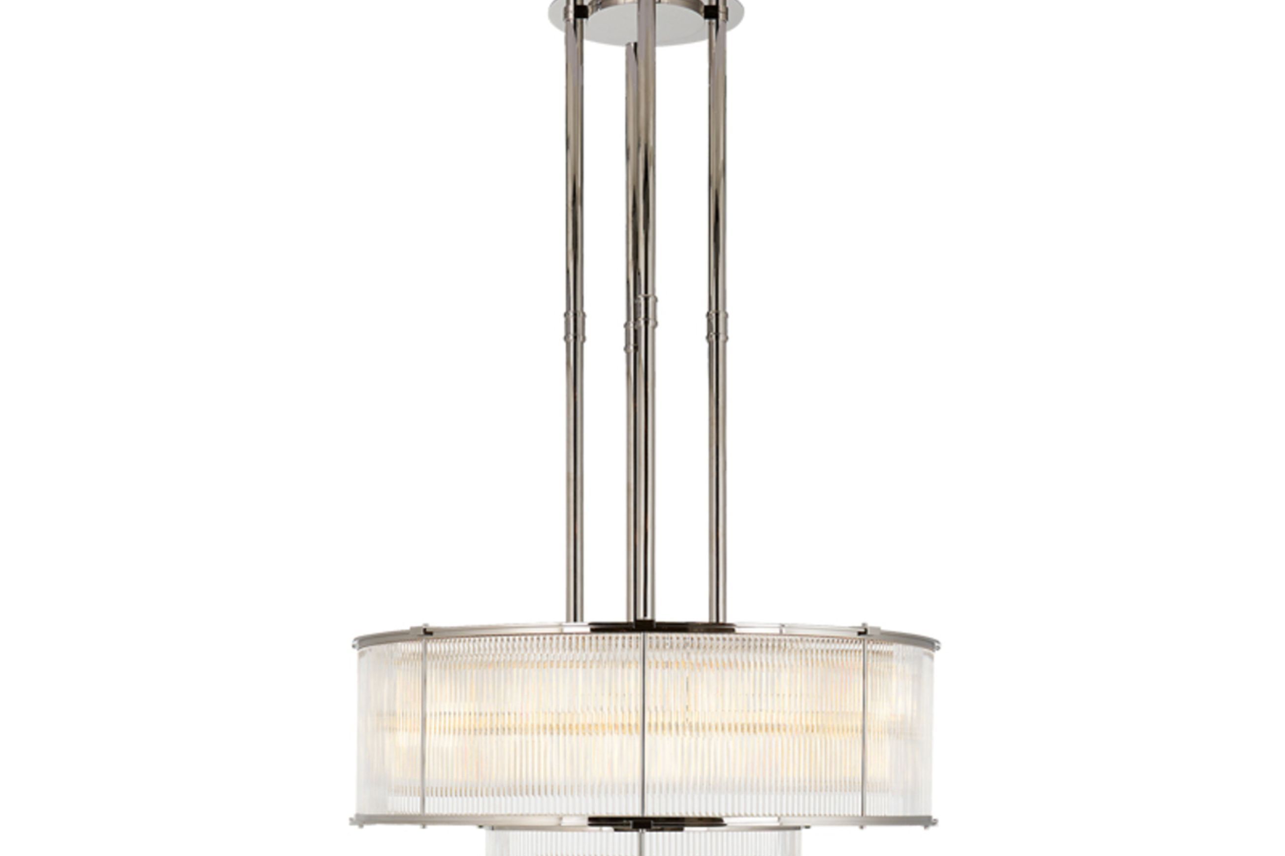 Allen Large Tiered Chandelier – Nickel