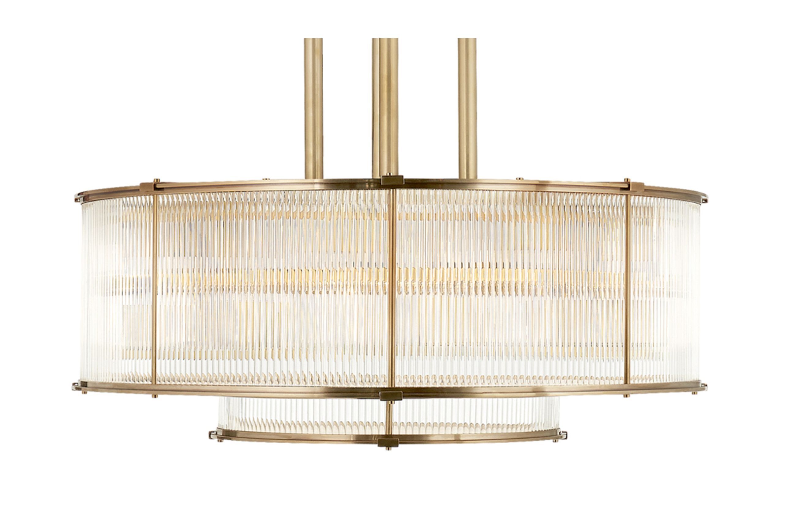 Allen Large Tiered Chandelier – Brass