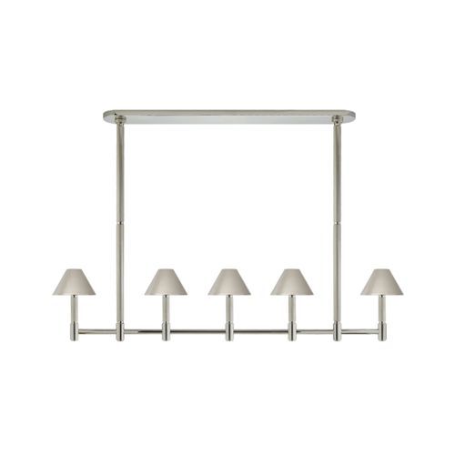 Barrett Large Knurled Linear Chandelier – Nickel