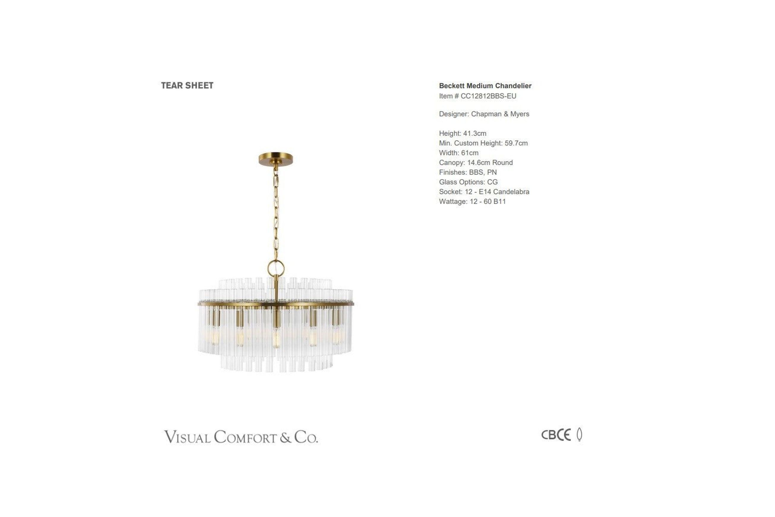 Visual Comfort Chapman & Myers Beckett Chandelier