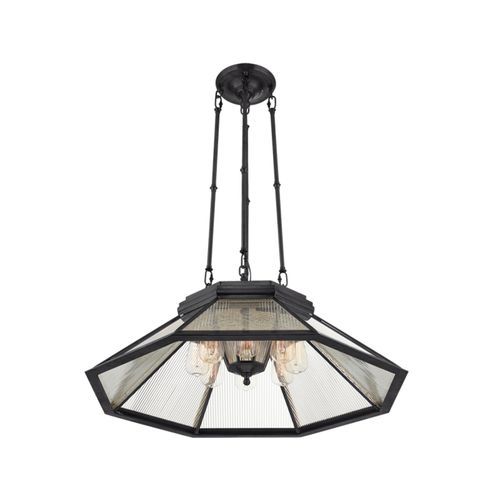 Rivington Medium 8-Paneled Chandelier – Bronze