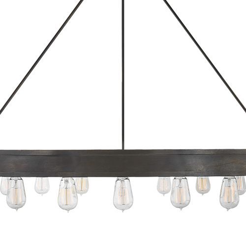 Roark 50″ Modular Ring Chandelier – Iron