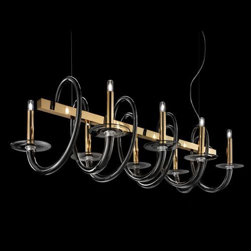 Modular Hi-Tech Linear Chandelier  8 LED Lights