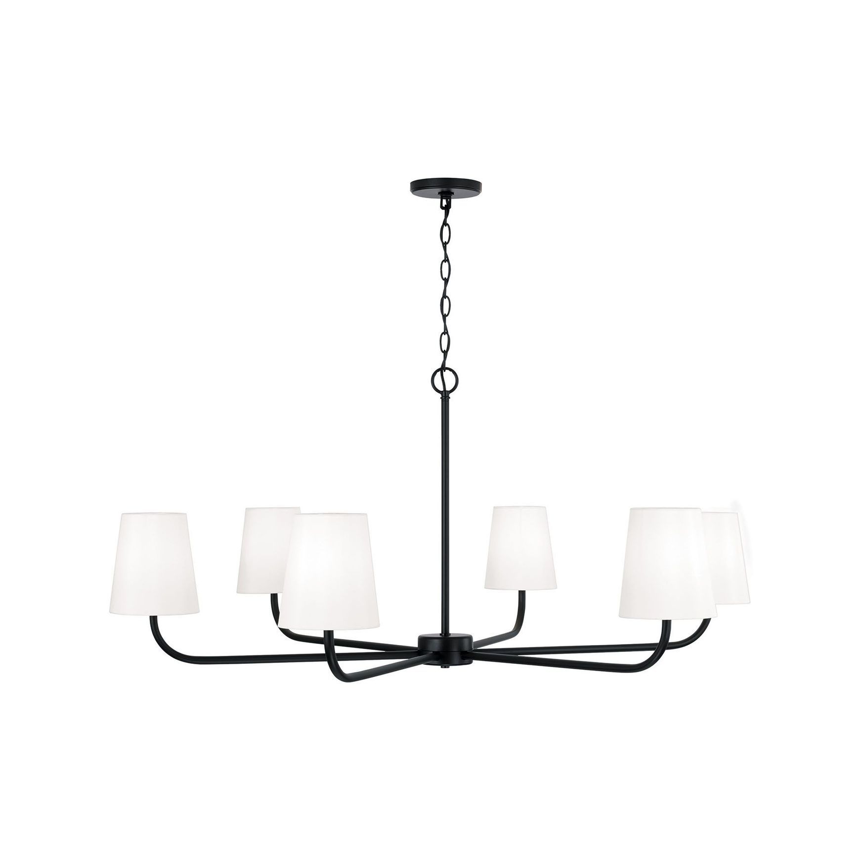 Winnie 6 Light Chandelier - Large in Matte Black