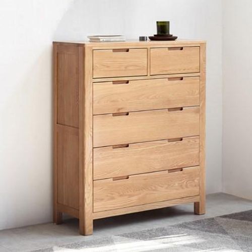 Humbie Natural Solid Oak Two Over Four Chest Drawers
