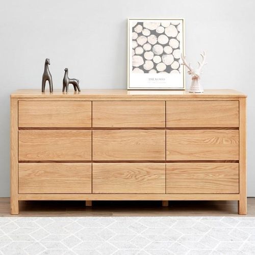 Humbie Natural Solid Oak Chest of 9 Drawers