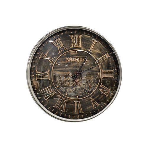 103CMD Aged Black 'Antiques' Cog Clock