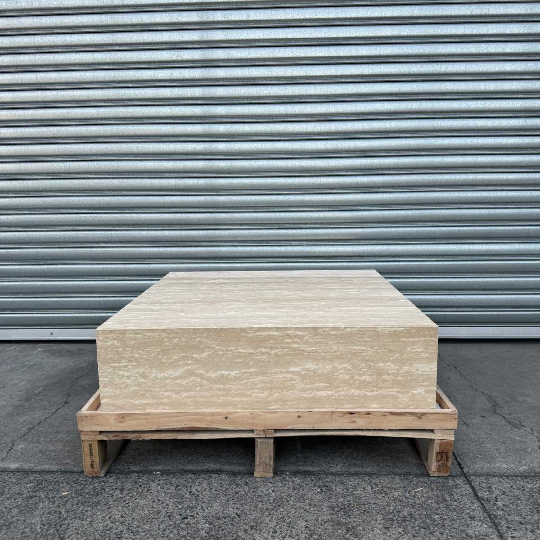 Square Coffee Table-Vein Cut Travertine | Natural Stone Co.