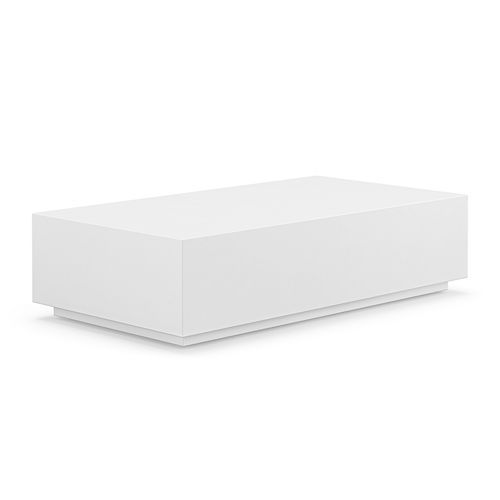 Plade Concrete Coffee Table | White