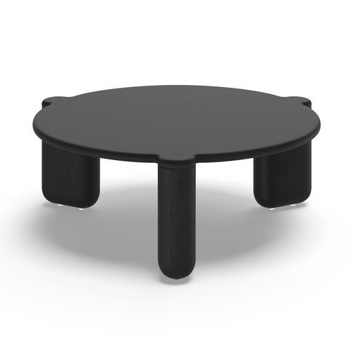 Nobu Round Concrete Coffee Table | Black