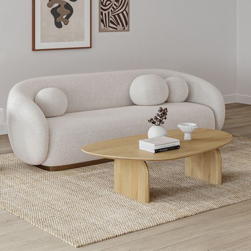 Arco 130cm Oval Oak Coffee Table | Natural