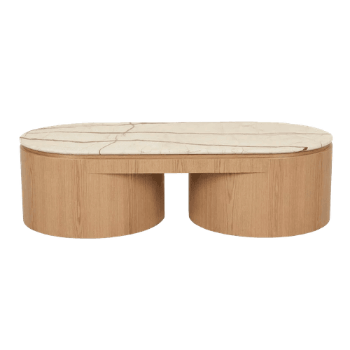 Soren Liv | Pluto Oval Marble Coffee Table