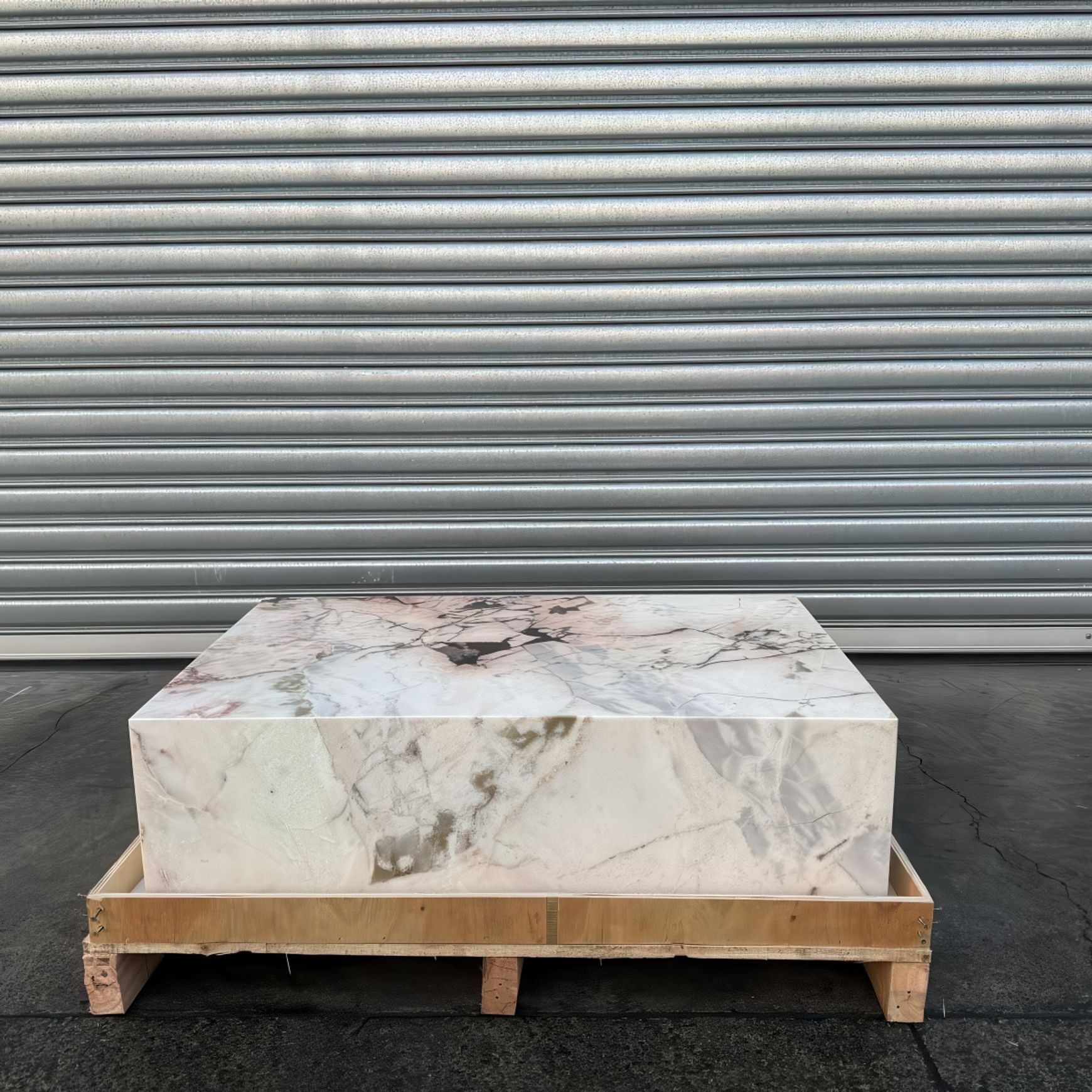 Block Coffee Table / Cherry Blossom-Small | Natural Stone Co.
