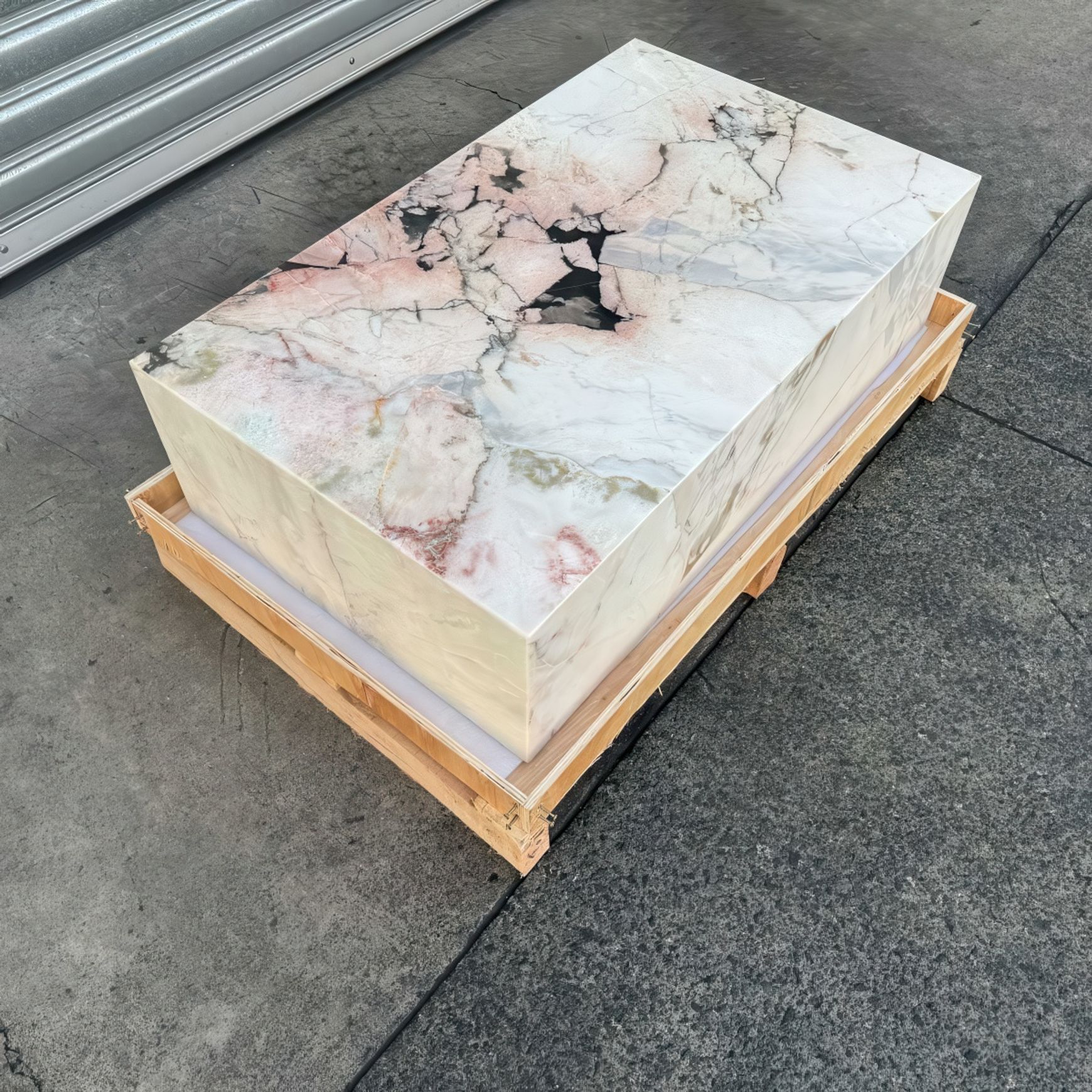 Block Coffee Table / Cherry Blossom-Small | Natural Stone Co.