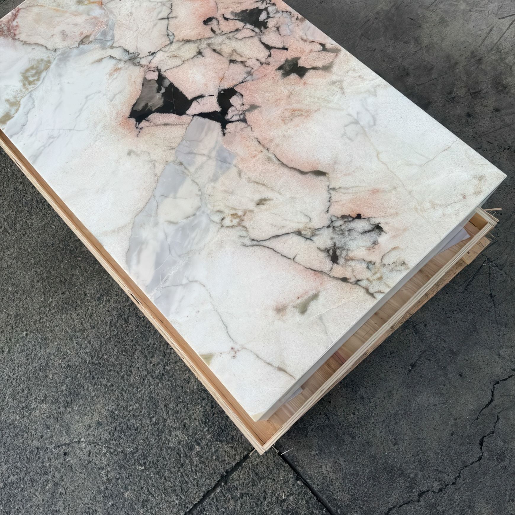 Block Coffee Table / Cherry Blossom-Small | Natural Stone Co.