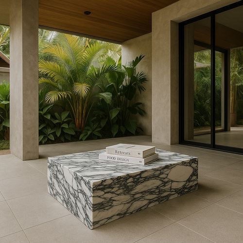 Block Coffee Table - Arabsecato Marble - Small | Natural Stone Co.