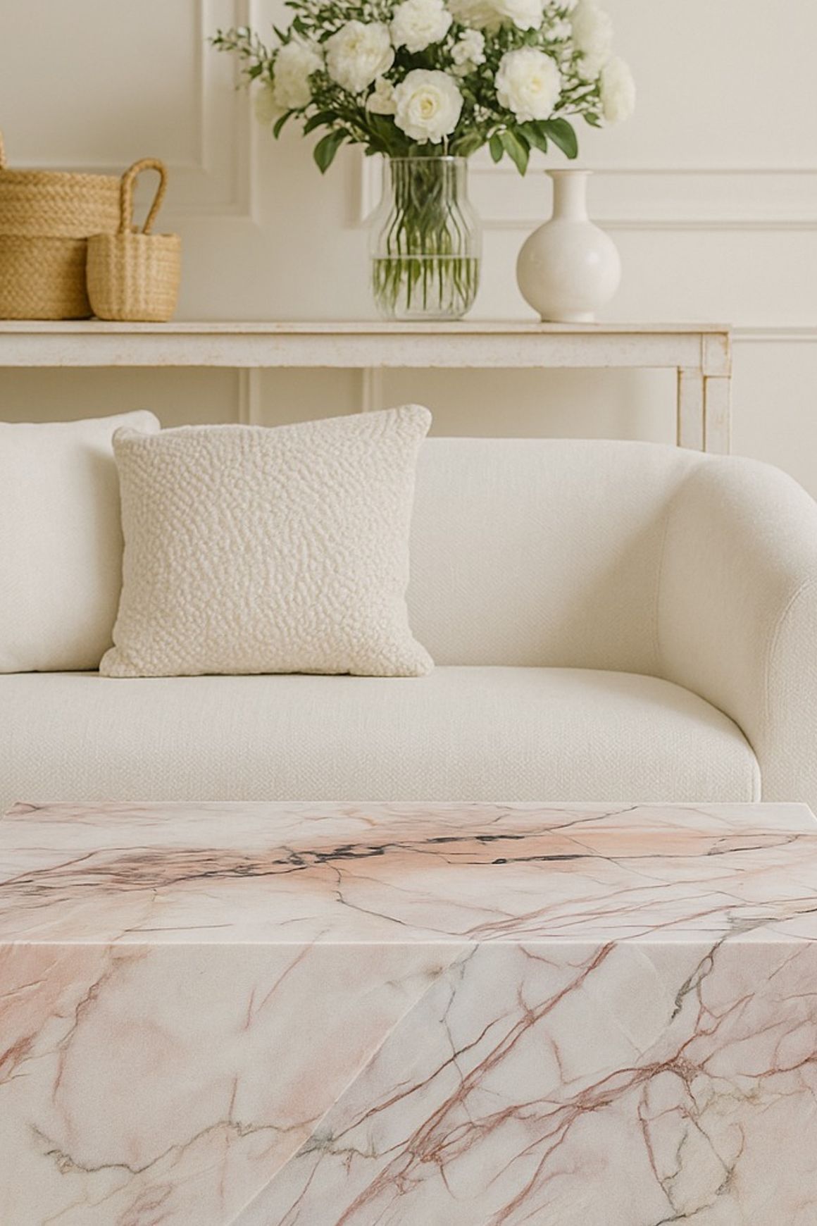 Block Coffee Table / Cherry Blossom-Small | Natural Stone Co.