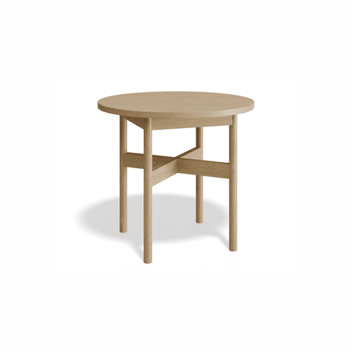 Nordica Side Table - Round Solid Oak 50 diam