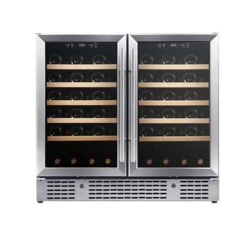 900mm Wide Under Bench Dual Zone Wine Fridge