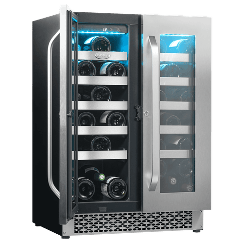 40 Bottle Dual-Zone Stainless Steel Wine Fridge