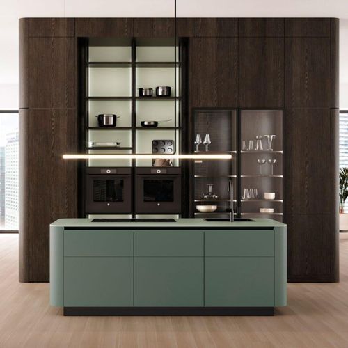 Curved Kitchen Cabinetry by Leicht