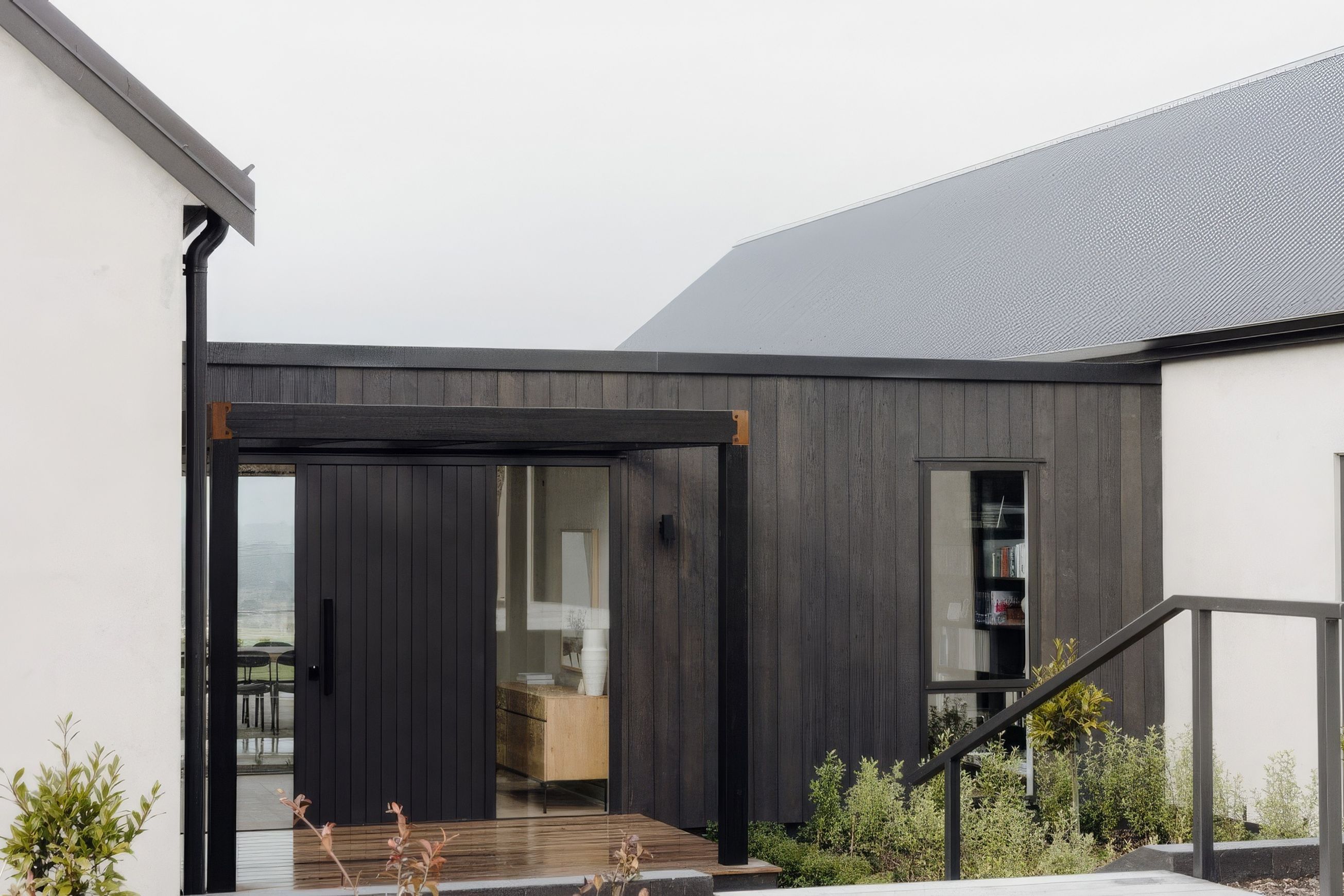 Millboard Envello Shadow Line + Burnt Cedar Cladding